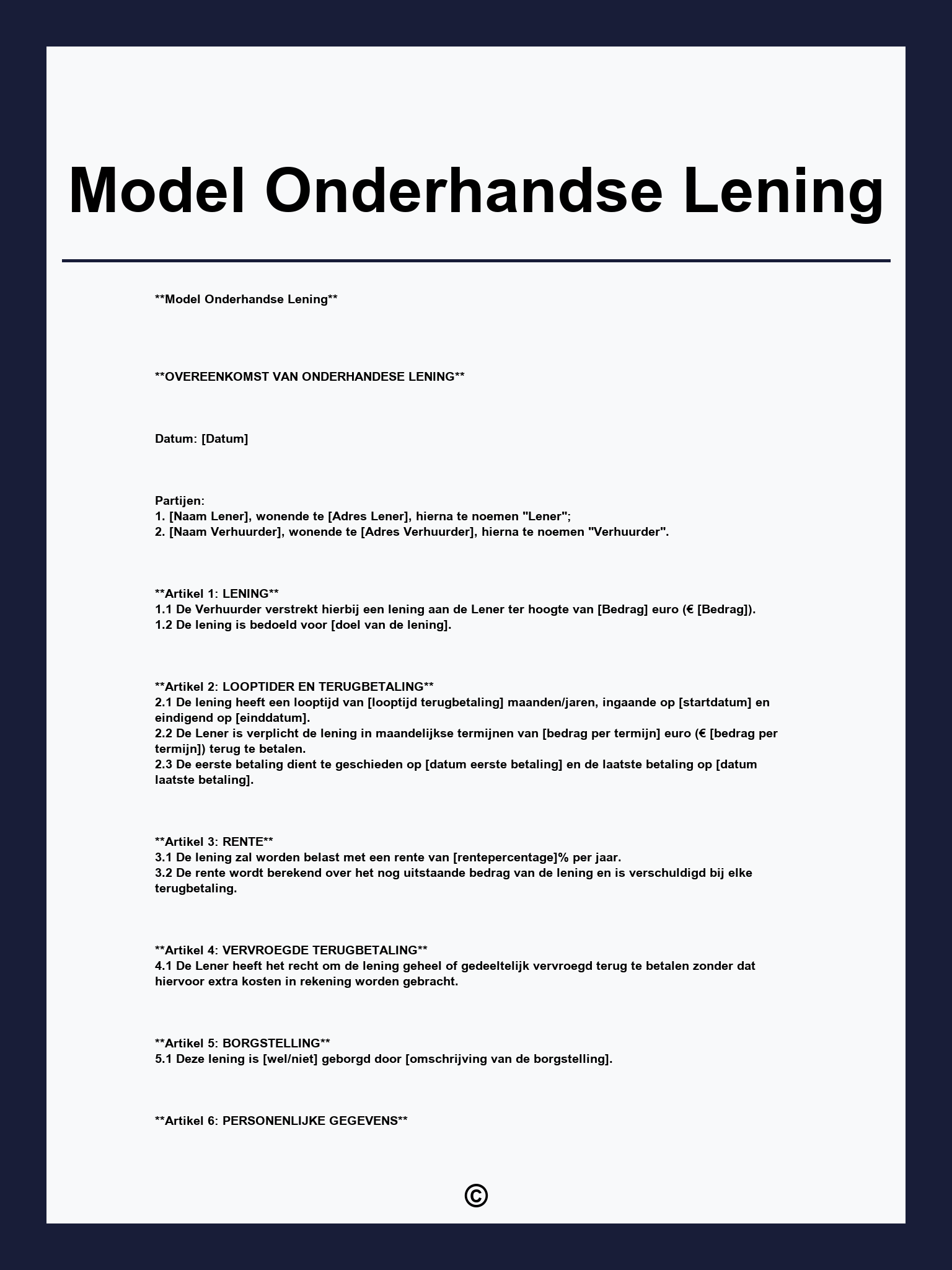 Alles Wat U Moet Weten Over Contract Geld Lenen